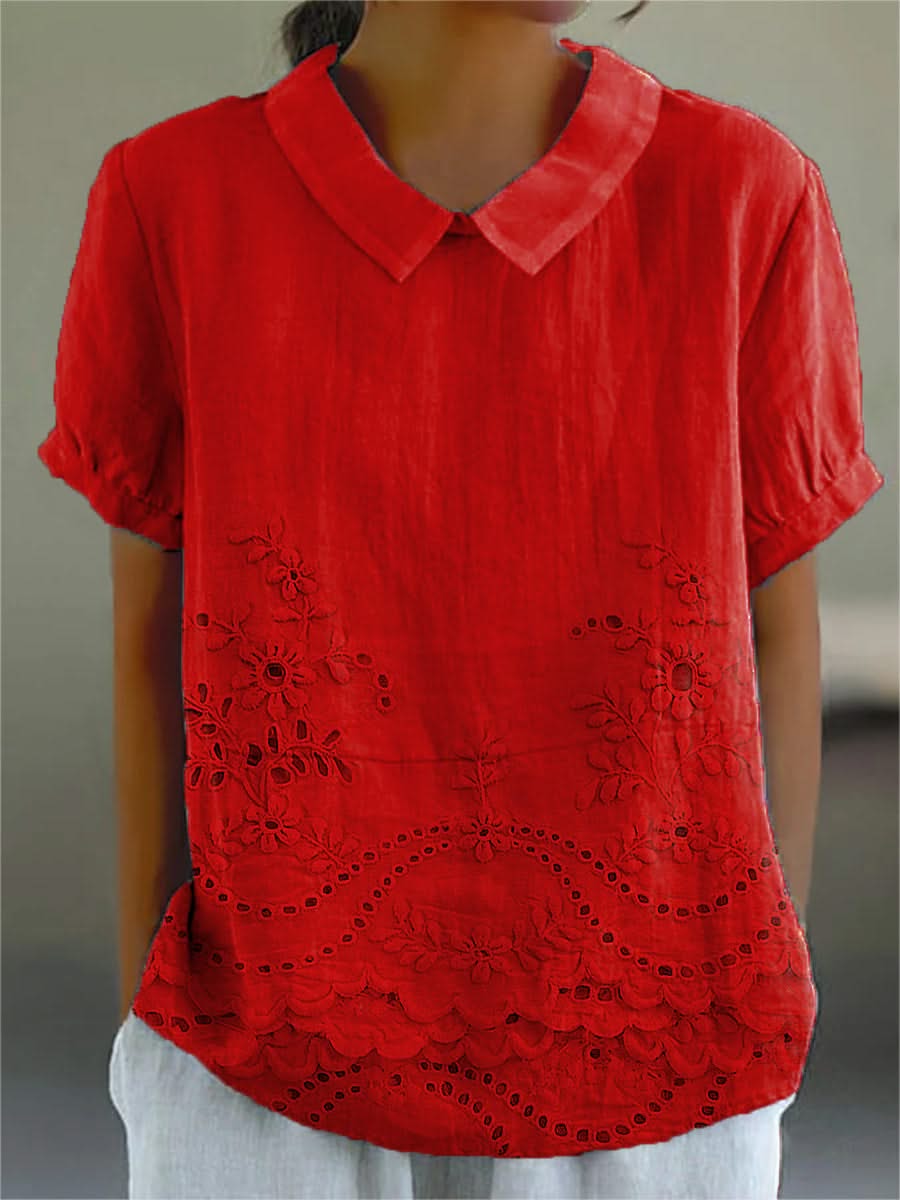 LILY BLOOM EMBROIDERED TOP