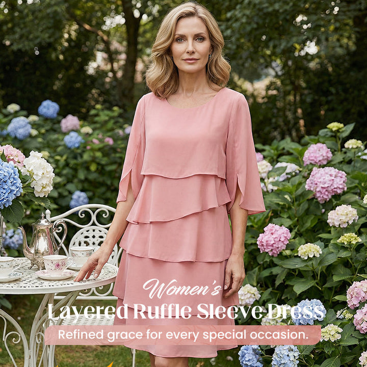 Valeria Ruffle Sleeve Elegance Dress