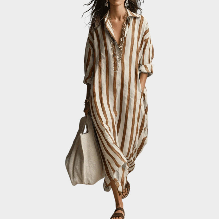 Elira Lapel A-Line Dress