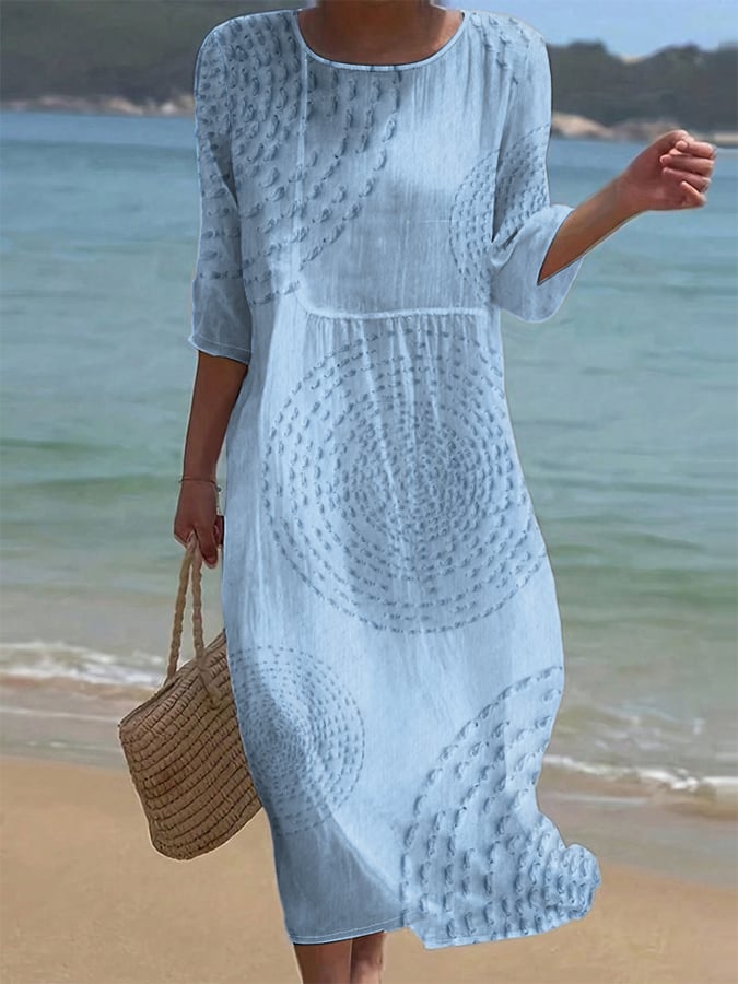 Elowen Floral Linen Midi Dress