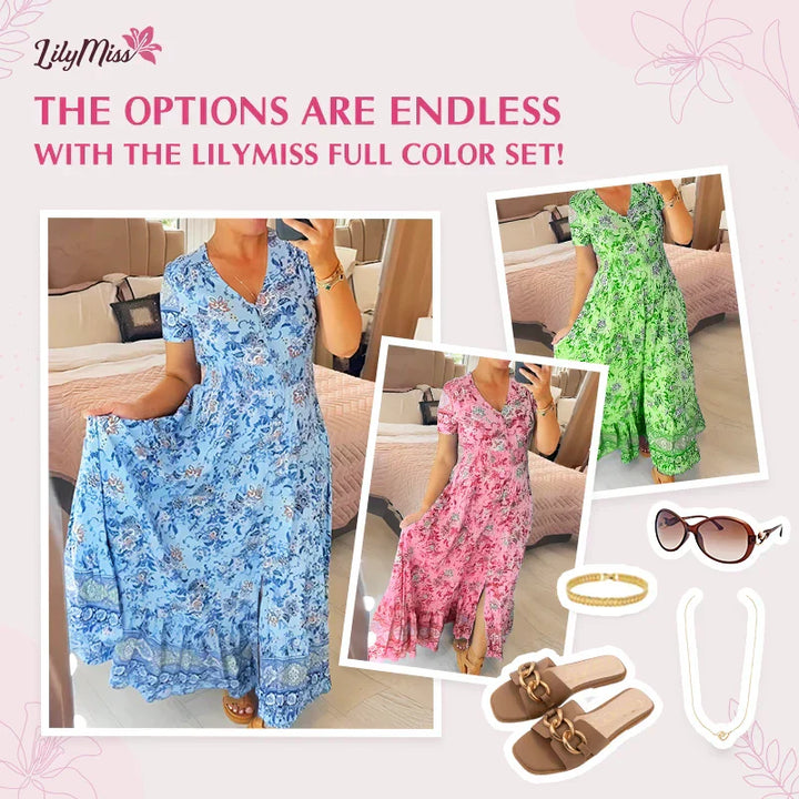 Amelira V-Neck Floral Dress