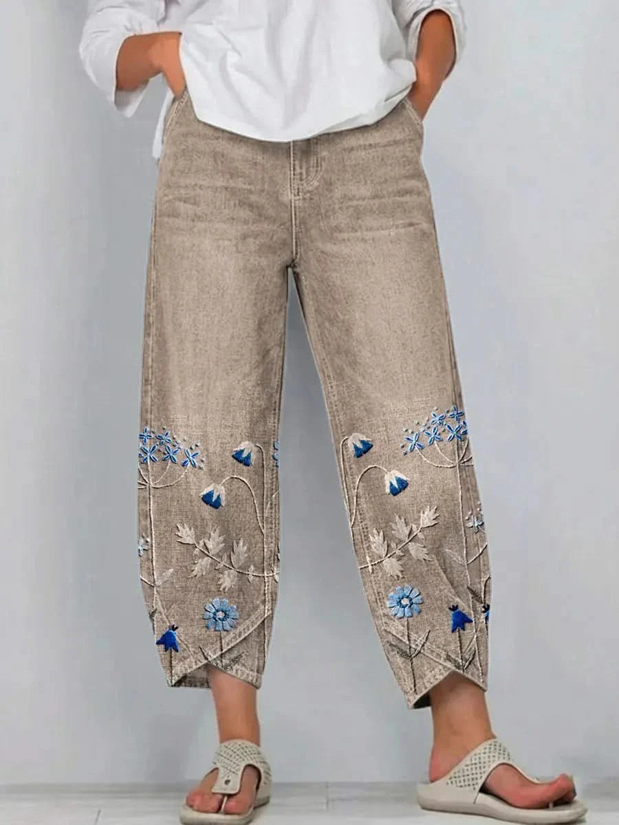 NORABELLE ARTISAN LINEN PANTS