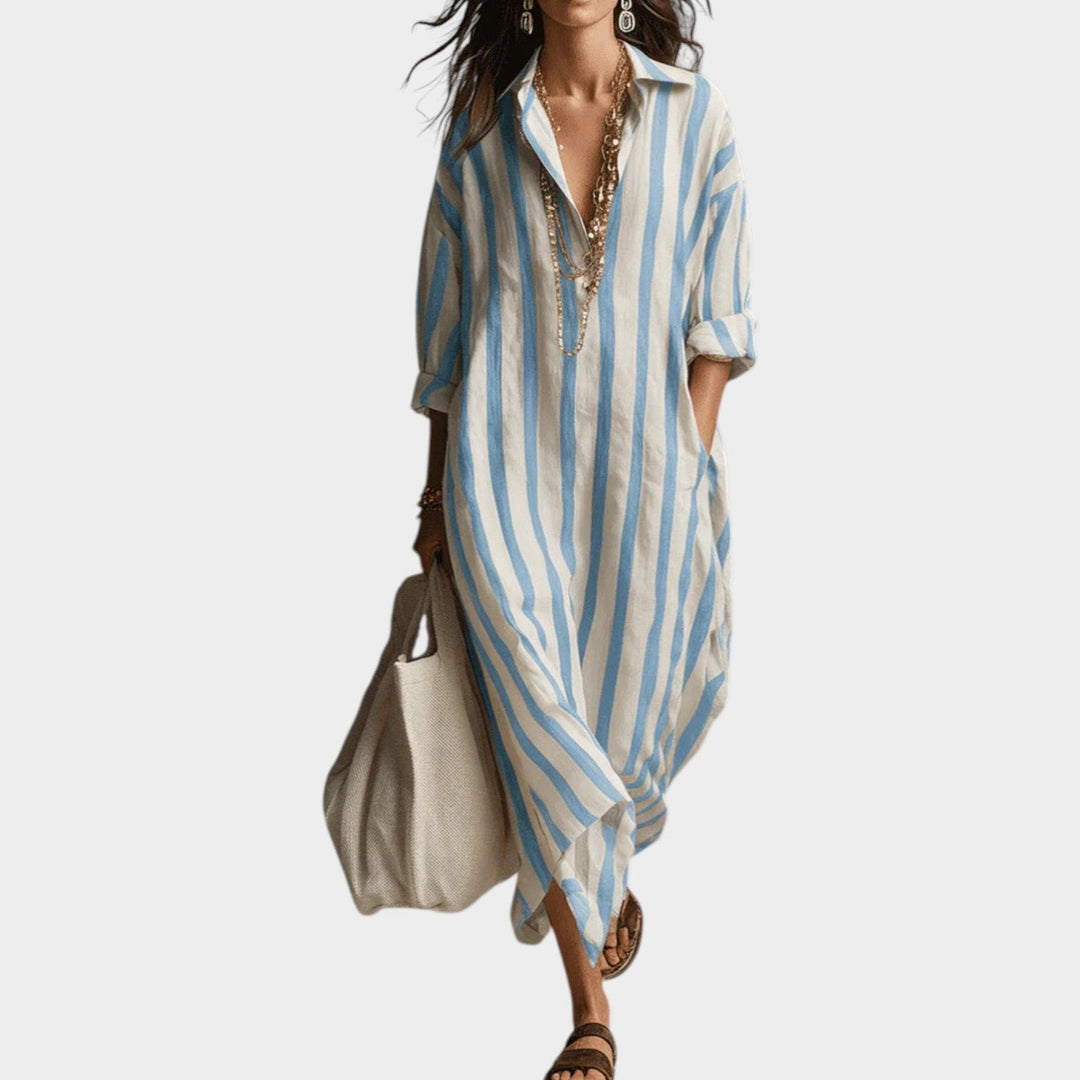 Elira Lapel A-Line Dress