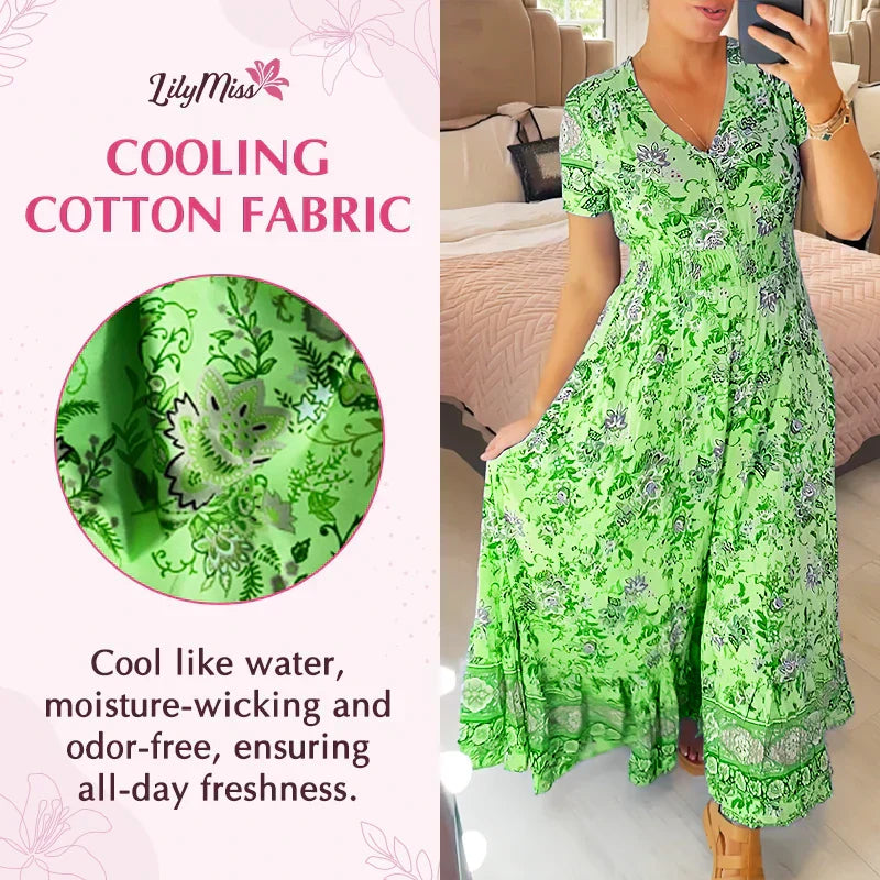Amelira V-Neck Floral Dress