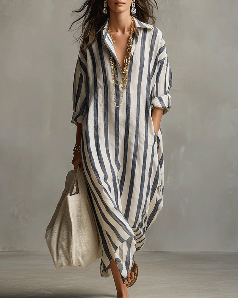 Elira Lapel A-Line Dress