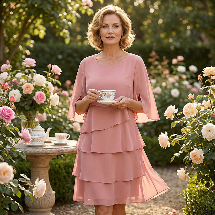 Valeria Ruffle Sleeve Elegance Dress