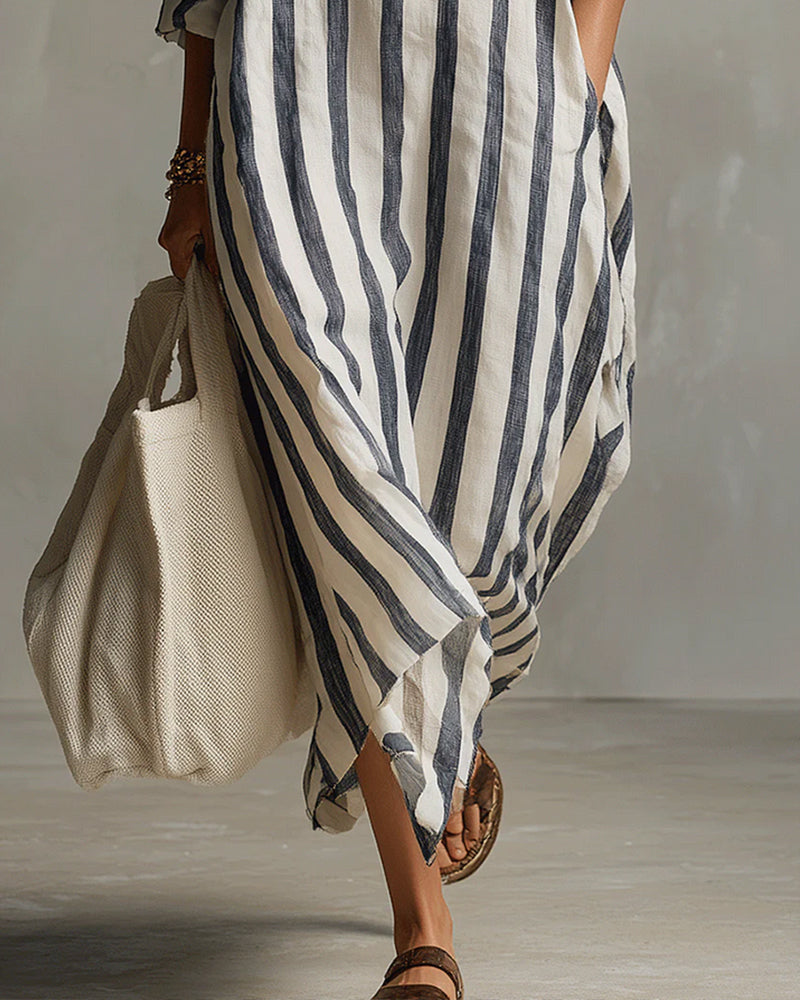 Elira Lapel A-Line Dress