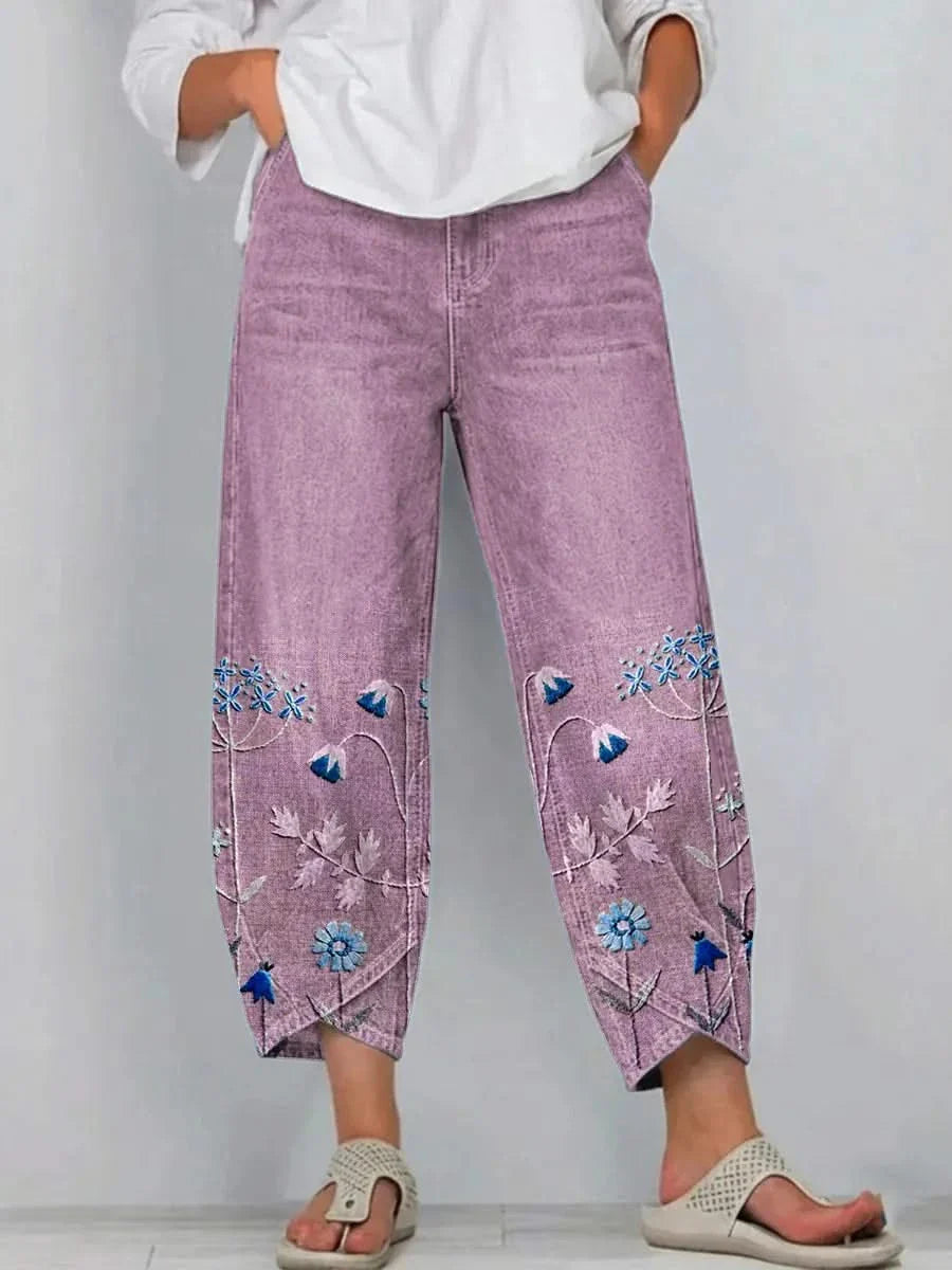 NORABELLE ARTISAN LINEN PANTS