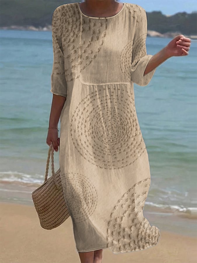Elowen Floral Linen Midi Dress