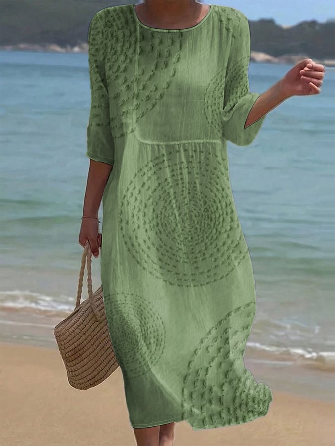 Elowen Floral Linen Midi Dress