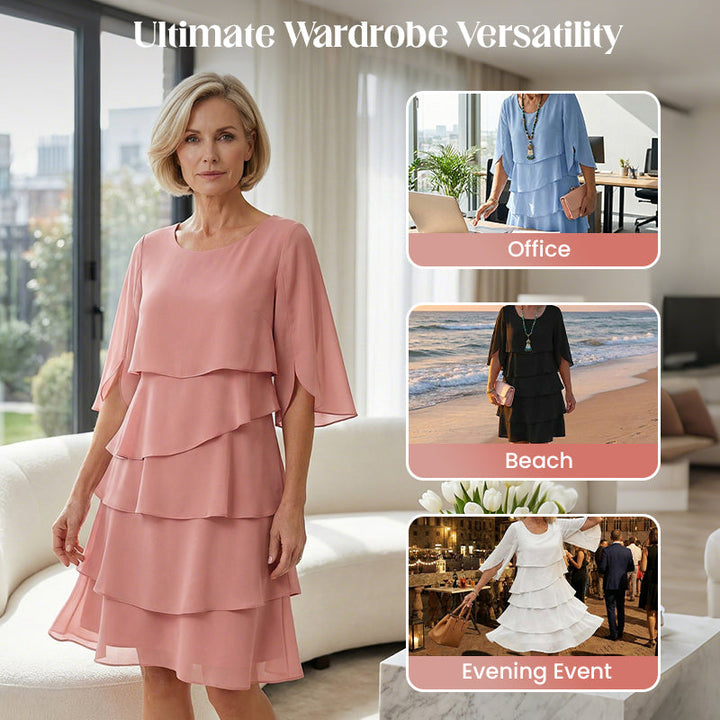 Valeria Ruffle Sleeve Elegance Dress
