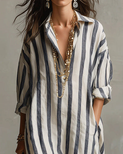 Elira Lapel A-Line Dress