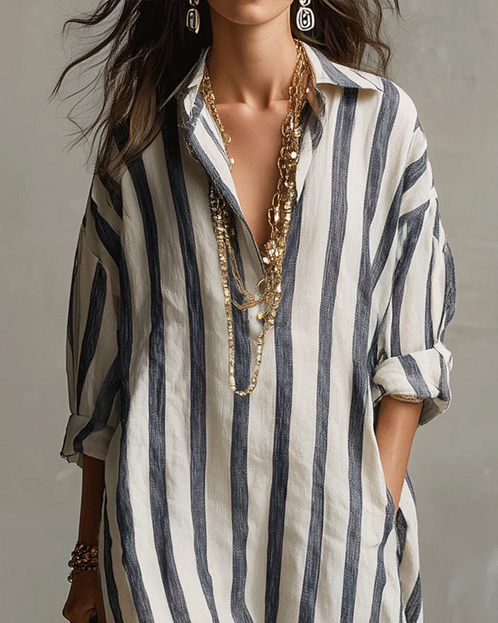 Elira Lapel A-Line Dress