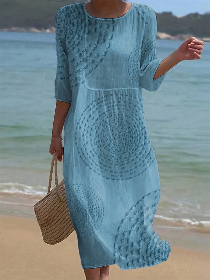Elowen Floral Linen Midi Dress