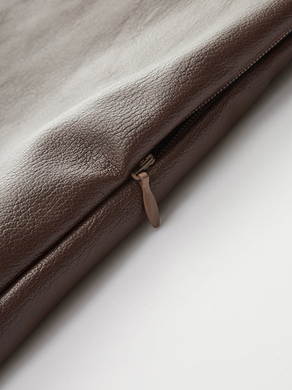 PU Leather Metal Detail Mini Skirt