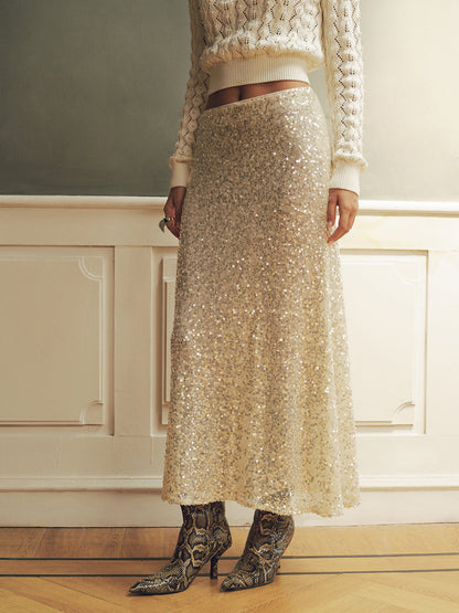 Sequin Mermaid Maxi Skirt