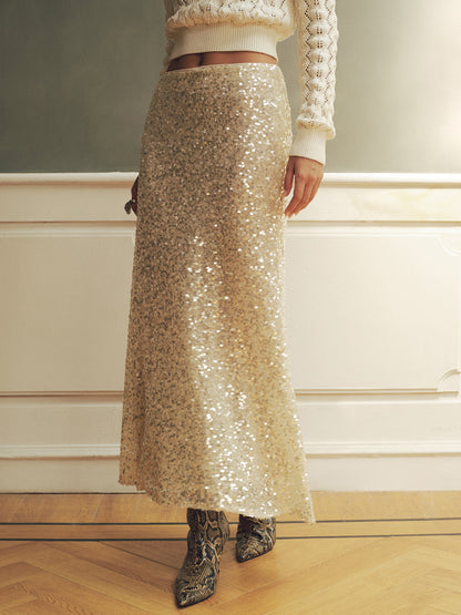 Sequin Mermaid Maxi Skirt