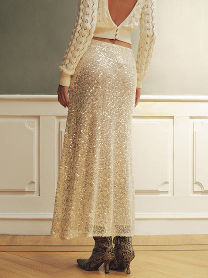 Sequin Mermaid Maxi Skirt