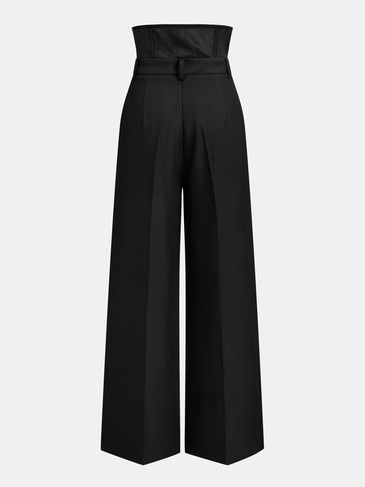 Corset Waist Pleated Wide Leg Pants