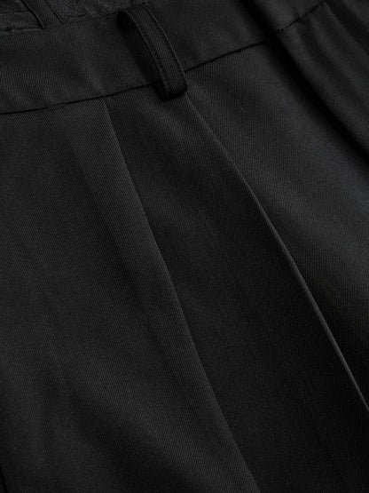 Corset Waist Pleated Wide Leg Pants