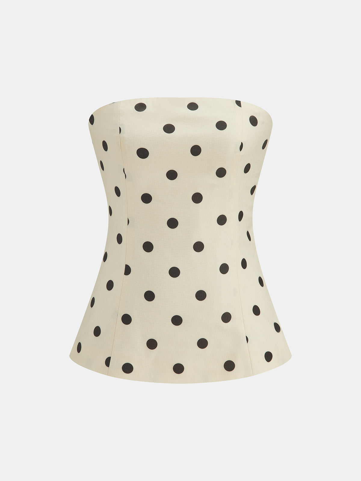 Polka Dot Strapless Top & Pants Set