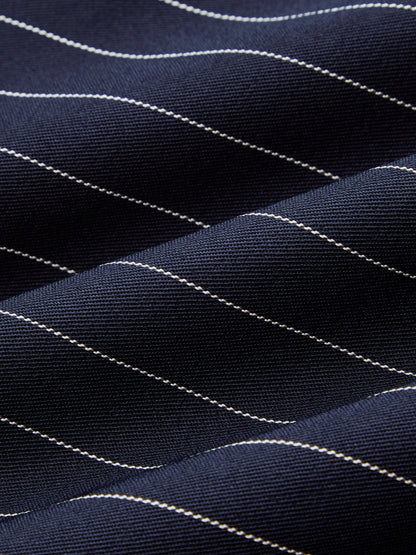 Wrap Overlay Pinstripe Wide Leg Pants