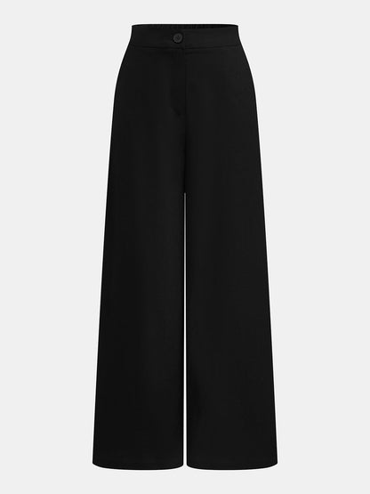 Linen Blend Tie-Back Top & Wide Leg Pants Set