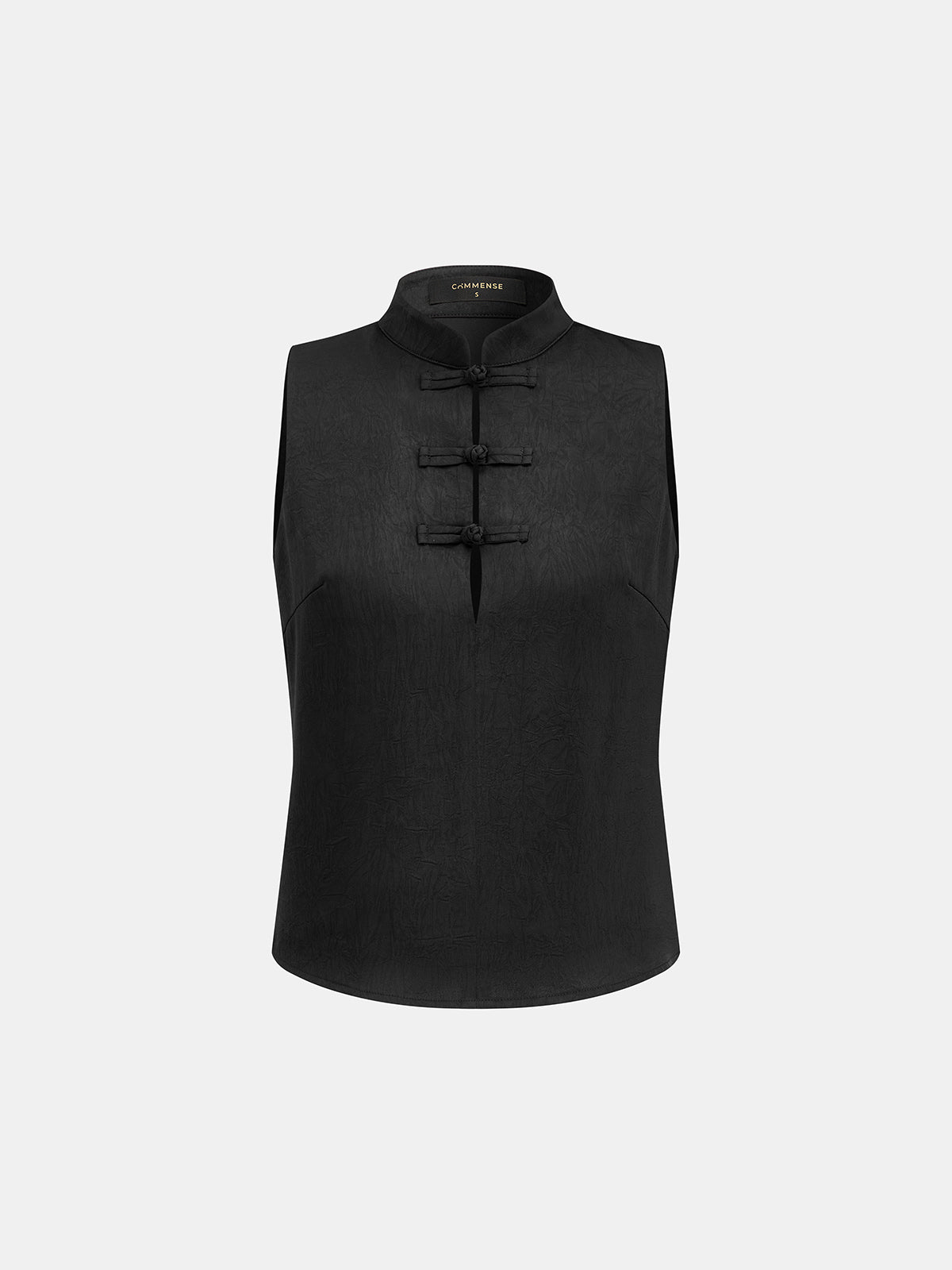 Frog Button Jacquard Vest & Pants Set