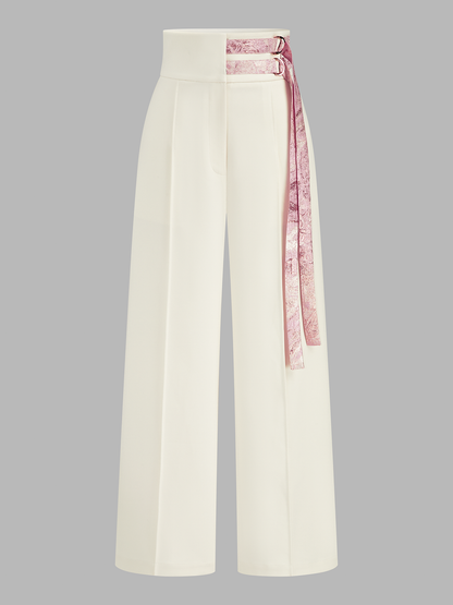 Sleeveless Jacquard Crop Top & Pants Set