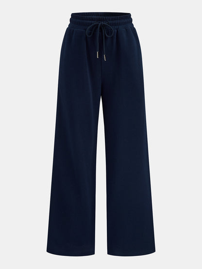 Side Stripe Drawstring Straight Leg Sweatpants