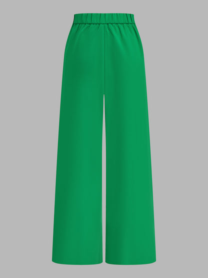 Striped Halter Top & Metal Detail Pants Set