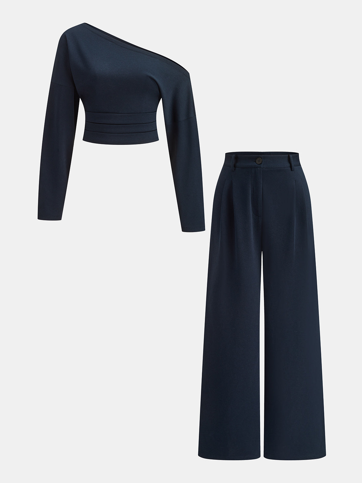 Off-Shoulder Crop Top & Pants Set