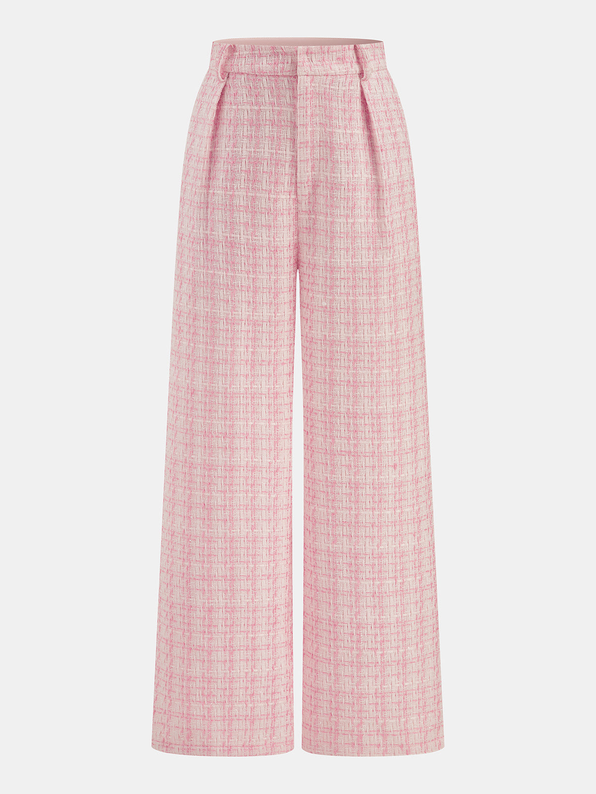 Textured Check Two Piece Pants Set