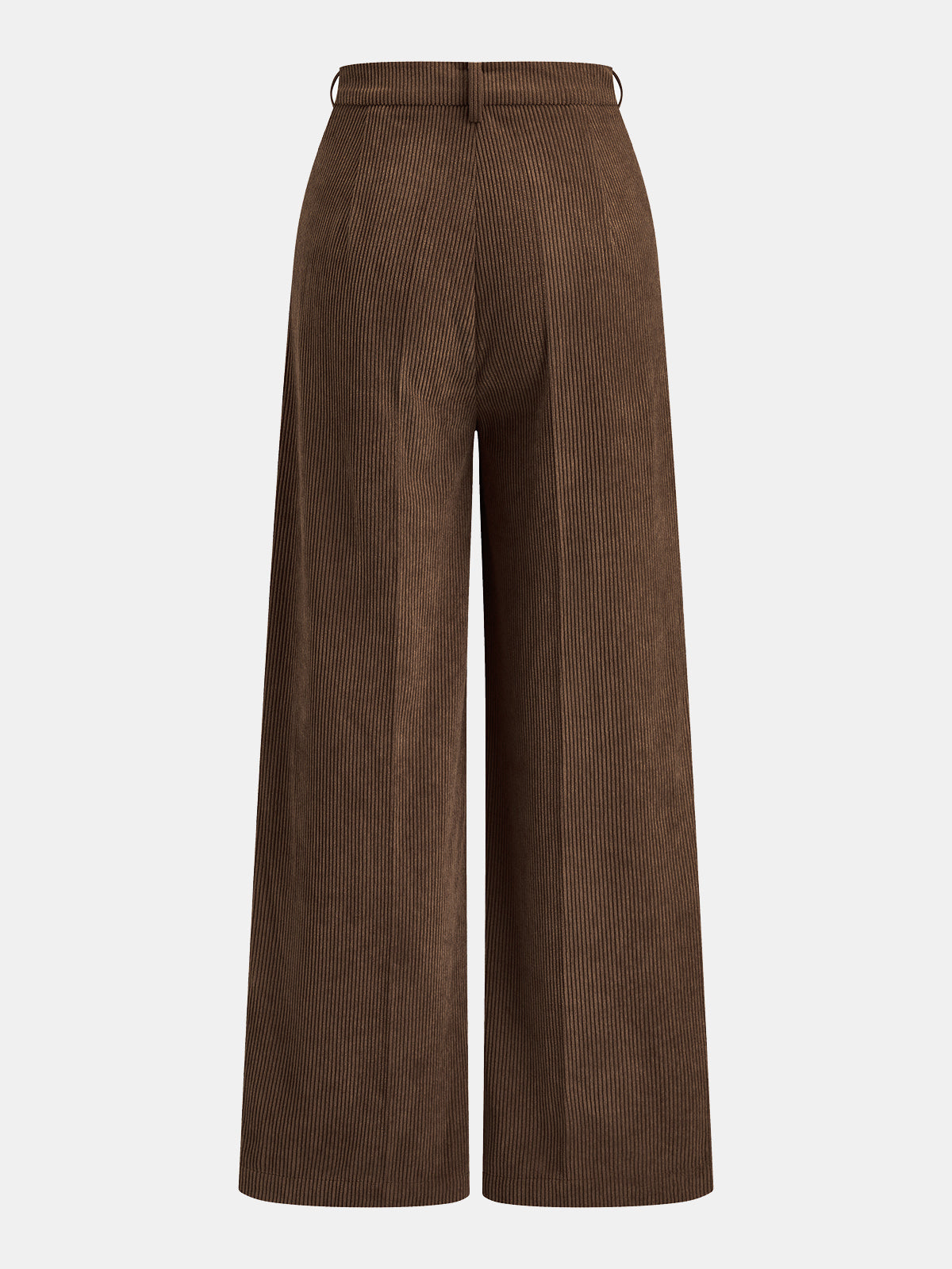 Horsebit Detail Corduroy Two‑Piece Pants Set