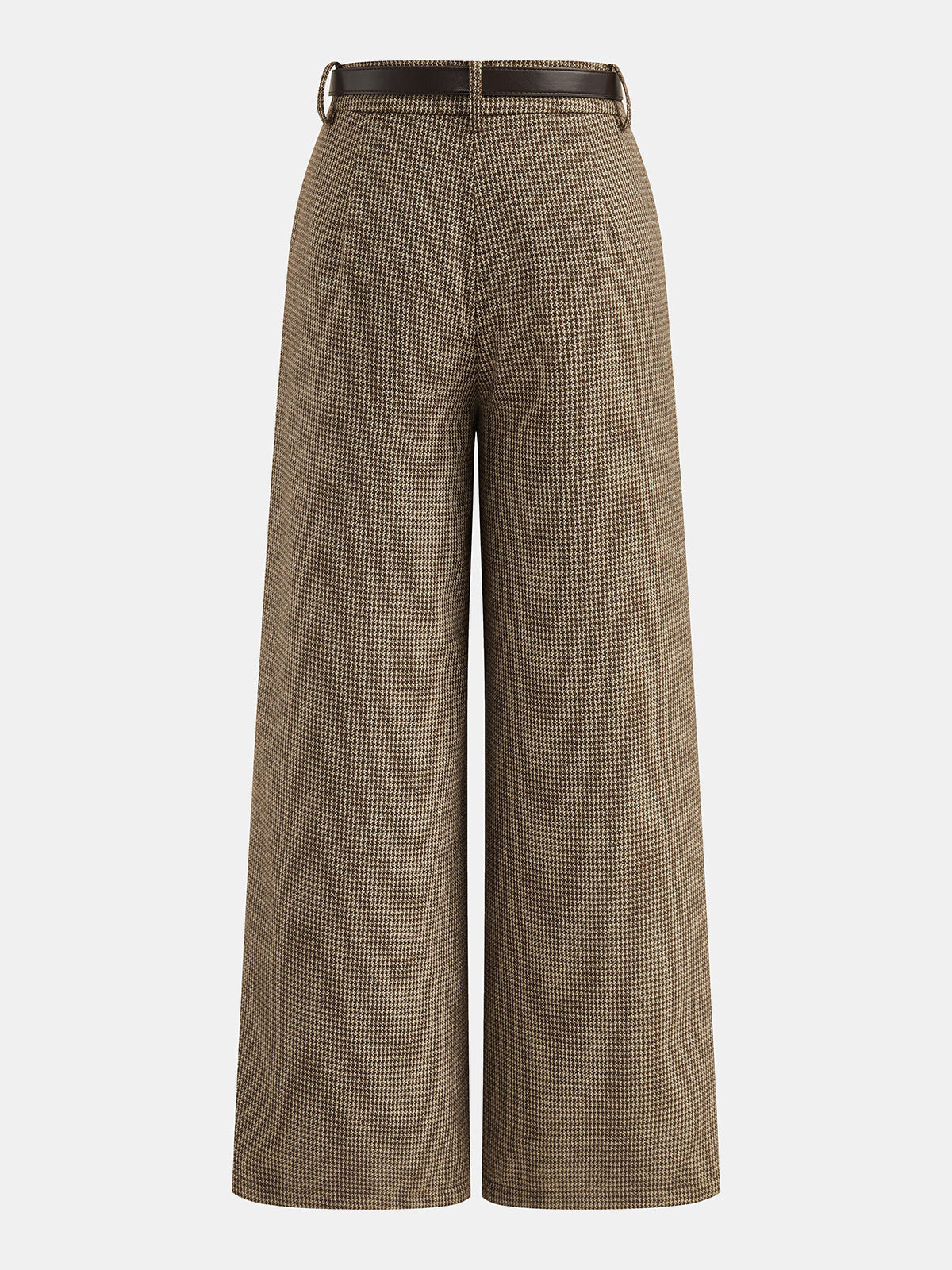 Houndstooth Wool Blend Two Piece Pants Set