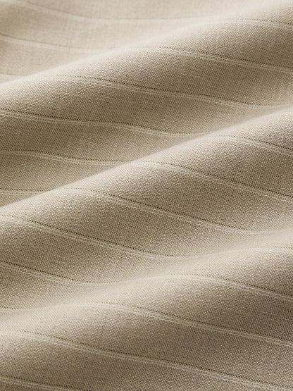 Fold Over Waist Pinstripe Wide Leg Pants