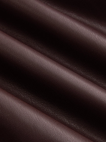Faux‑Leather Seamed Barrel Leg Pants