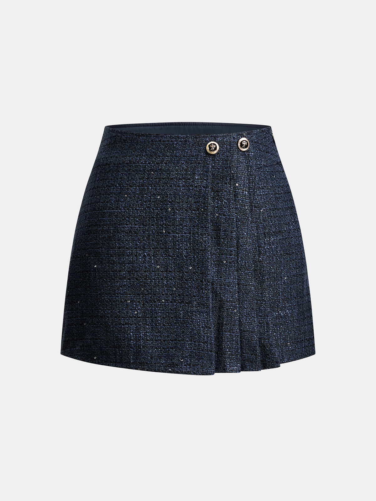 Sparkle Tweed Pleated Skort
