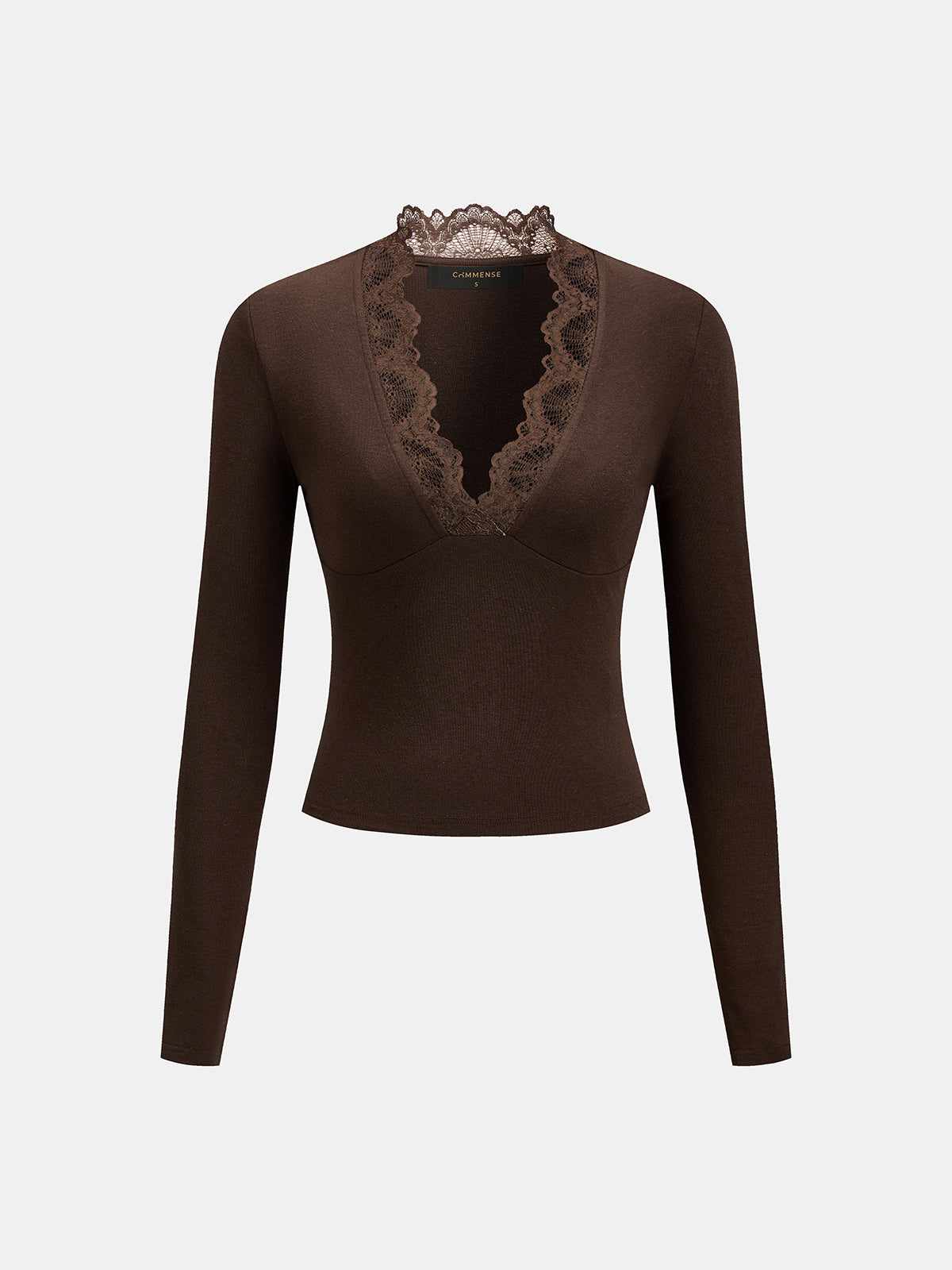 Lace Trim V‑Neck Top & Drawstring Pants Set
