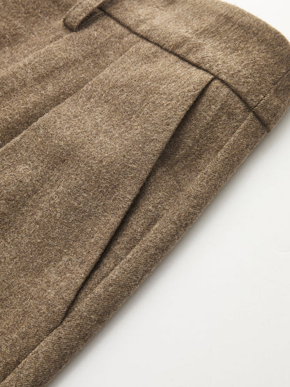 Pleated Tailored Wide‑Leg Pants