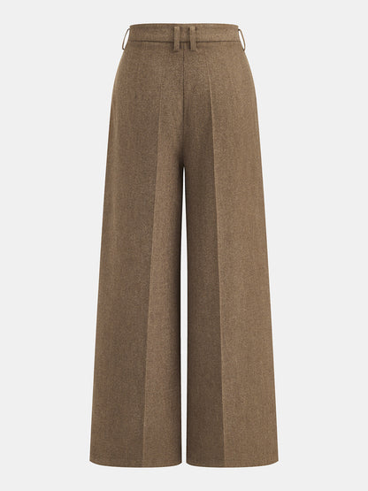 Pleated Tailored Wide‑Leg Pants