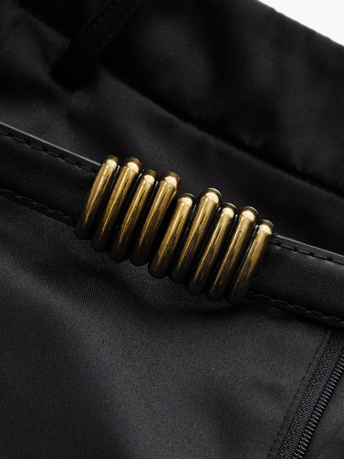 Belted Satin Pleated Skort