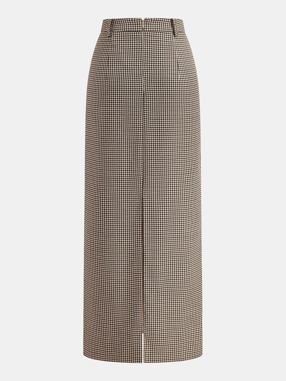 Houndstooth Midi Pencil Skirt