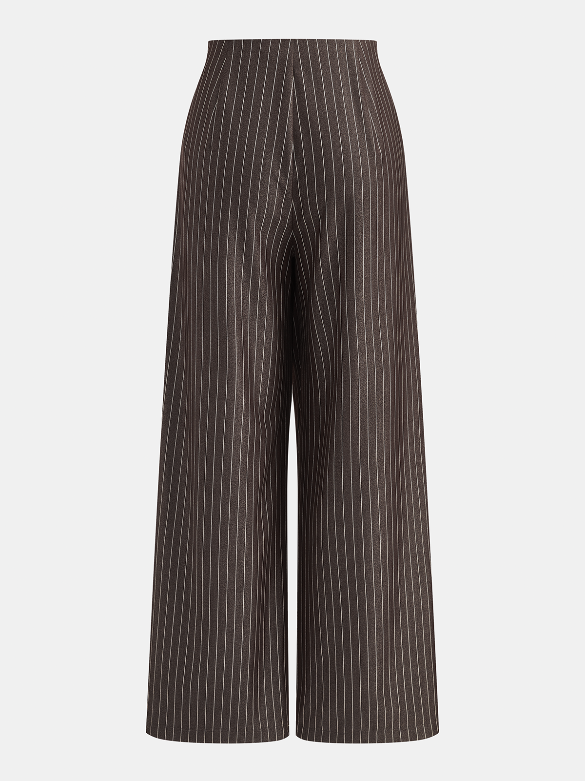 Twisted Waist Pinstripe Wide Leg Pants