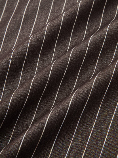 Twisted Waist Pinstripe Wide Leg Pants