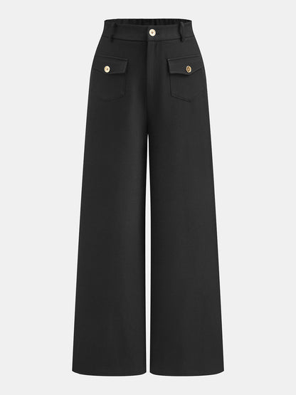 Front Pocket Wide Leg Pants