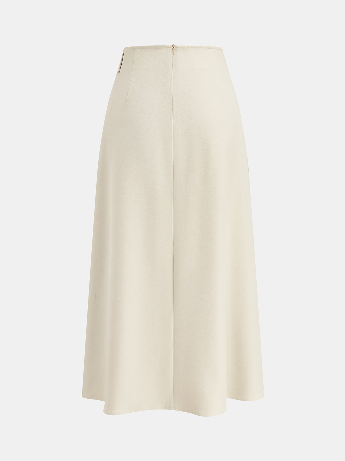Color‑Block Pleated Midi Skirt