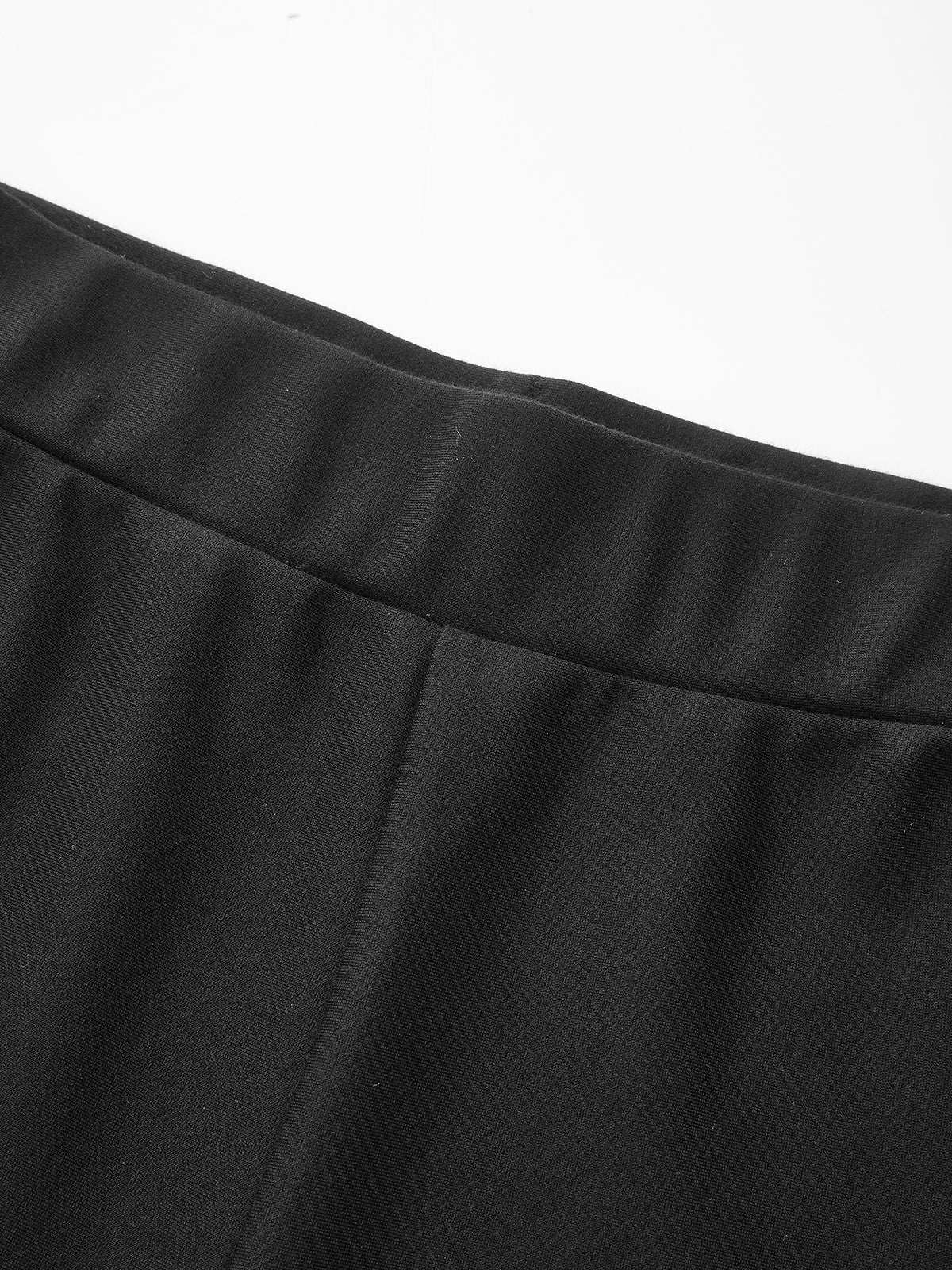 Upgraded | Solid Stretch Slim Flare Cropped Pants