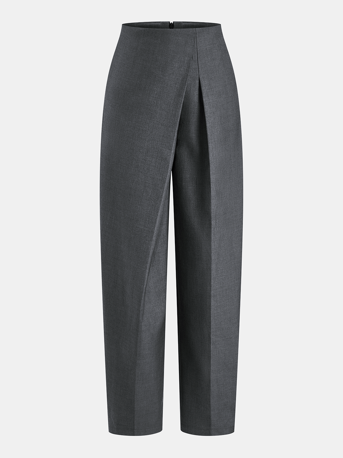 Wrap‑Over Pleated Tapered Pants