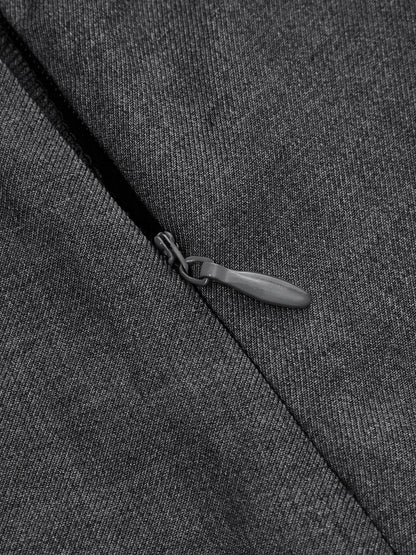 Wrap‑Over Pleated Tapered Pants